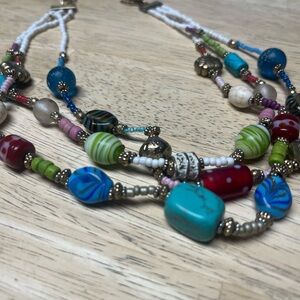 Chico's Multicolor Beaded Necklace